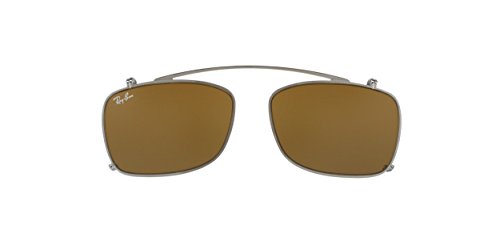 Ray-Ban RX5228C Square Prescription Eyeglass Frames, Gunmetal/Dark Brown, 55 mm