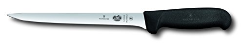 Victorinox Fibrox Pro 8-Inch Fillet Knife with Straight Edge and Black Flexible Handle