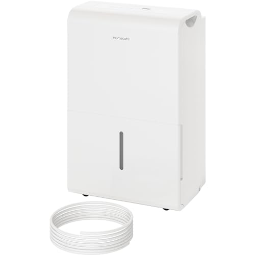 hOmeLabs 4500 Sq. Ft. Energy Star Dehumidifier with Pump - Ideal for Large Rooms, Home Basements and Whole House - Powerful Moisture Removal and Humidity Control - 50 Pint (Previously 70 Pint)