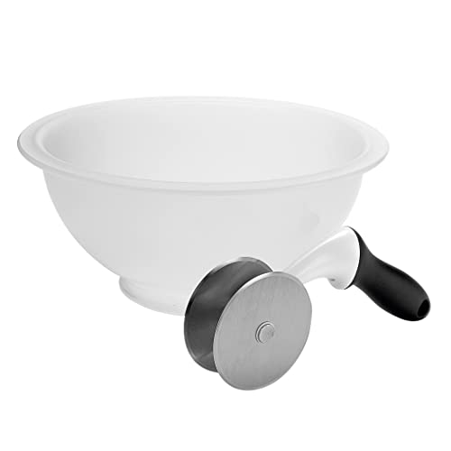 OXO Good Grips Salad Chopper With Bowl, Dishwasher Safe, 12.5 x 5.5 x 12.5 inches, Plastic, White