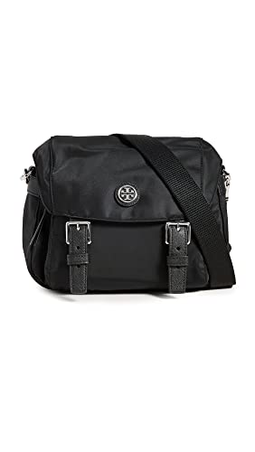 Tory Burch Women's Small Virginia Messenger, Black, One Size