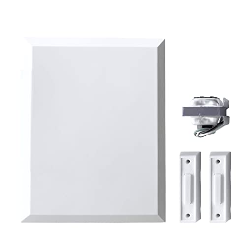 IQ America DW1402A Basic Wired DoorBell Chime Complete Kit 2 Tone Melody Chime Door Bell with 2 Non-lighted White Pushbuttons and 16VA Transformer, Diode Incl, Contemporary White