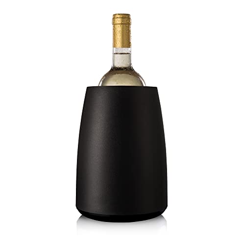 Vacu Vin Active Cooler Wine Elegant - Reusable Wine Bottle Cooler - Black - Wine Cooler Sleeve For Standard Size Bottles - Insulated Wine Bottle Chiller to Keep Wine Cold