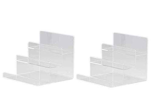2pcs Clear Acrylic Wallet Display Stand Holder Purse Display Stand (3-Tier)