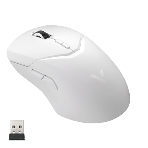 Rapoo VT9Pro Wireless Gaming Mouse - Esports Grade Performance Gaming Mice, PAW 3398 Sensor, 26000 DPI, 1ms Response Time, 68g Lightweight, 10 Programmable Buttons, Long Battery Life, White