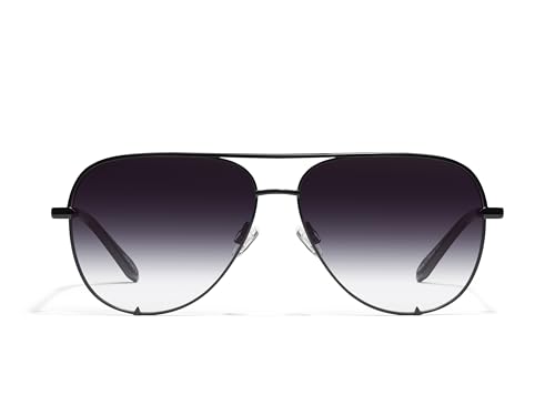 Quay - Sunglasses for Men & Women, Aviator Lenses with UV Protection, Oversized Sunglasses (High Key Extra Large, Black)