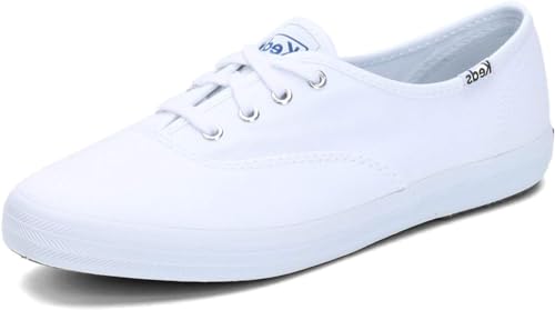 Keds womens Champion Canvas Sneaker, White, 12 X-Wide US