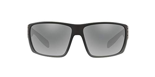Native Eyewear Griz Polarized Rectangular Sunglasses, Smoke Fade/Silver Reflex, 66 mm