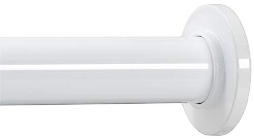 Ivilon Tension Curtain Rod - Spring Tension Rod for Windows or Shower, 24 to 36 Inch. White