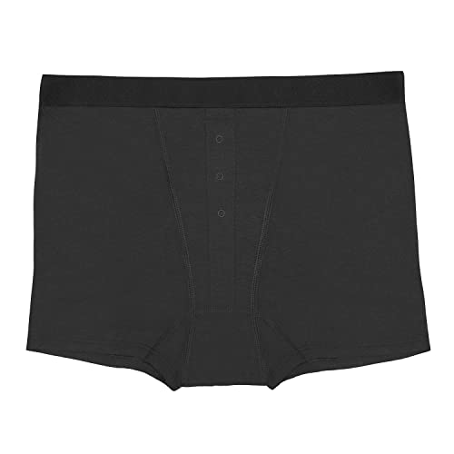 THINX Modal Cotton Boyshort Period Underwear for Women, Period Panties, FSA HSA Approved Feminine Care Holds 5 Tampons, Black, Large