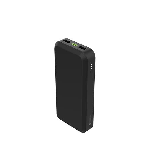 mophie powerstation prime20 - Ultra-Compact Portable Power Bank with 20,000mAh Internal Battery, 18W USB-C PD Fast Charging, 3-Device Simultaneous Charging, Eco-Friendly Design