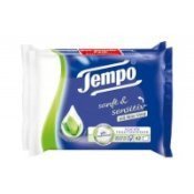 Tempo Soft & Gentle wet tissues/wipes -Pack of 42 tissues -Natural with Aloe Vera
