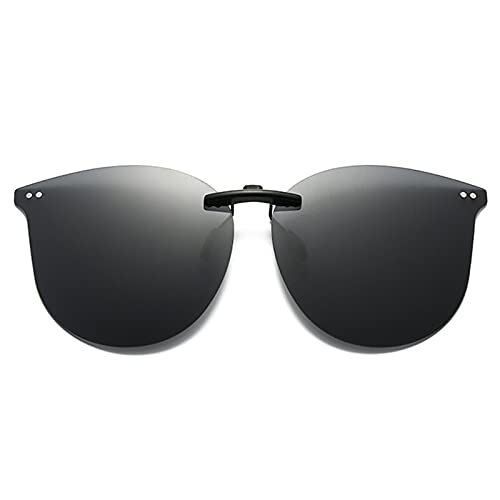FF FRAZALA Polarized Clip On Sunglasses Oversized UV protection Anti-Glare Driving Fishing Compact Fit Non-Flip Sunglasses Over Prescription Glasses 3167