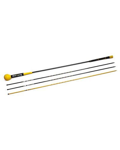 SKLZ Gold Flex Golf Swing Trainer and Warm-Up Stick Essential Golf Accessories for Golfers, 40' Golf Equipment for Distance Gain, Balance Building, Power Impact Grip Training, Portable & Course-Legal