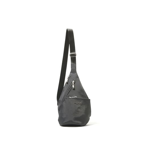 Baggallini Mini Crossbody Sling, Charcoal, One Size