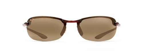 Maui Jim Men's and Women's Makaha Polarized Rimless Sunglasses, Tortoise/HCL Bronze, Medium