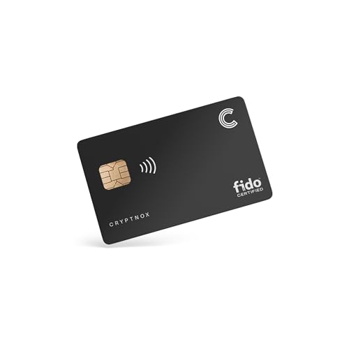 Cryptnox FIDO Card - FIDO2 Certified Apple ID/iOS Security Key with NFC - Passwordless 2FA in Convenient Card Format - Enhanced Security Solution