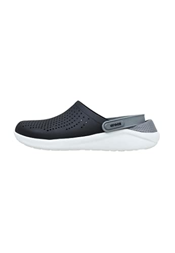 Crocs Unisex Men's and Women's LiteRide Clog, Black/Smoke, 8 US