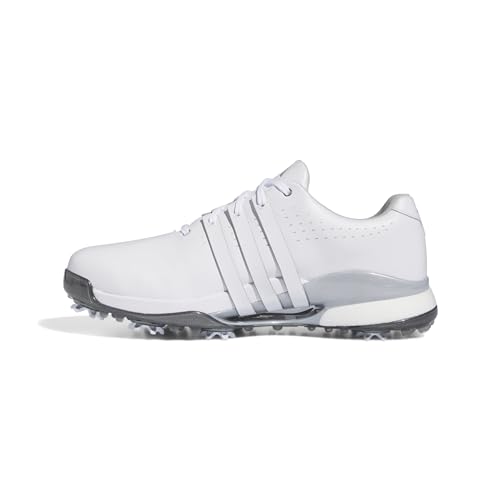adidas Men's Tour360 24 Boost Golf Shoes, Footwear White/Footwear White/Silver Metallic, 11