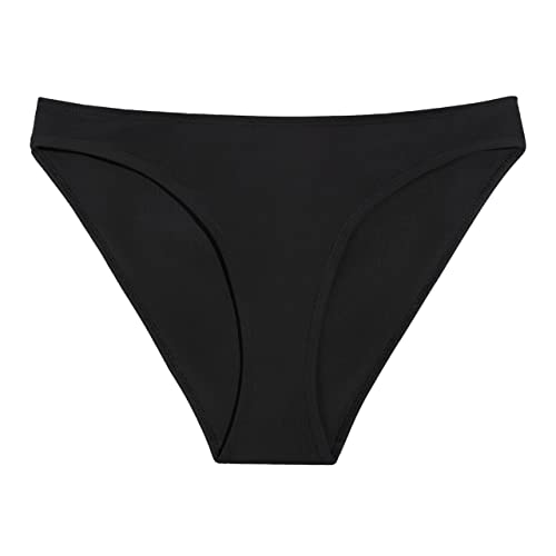 KNIX Kt Teen Period Swim Bikini Bottom - Period Swimwear & Beachwear for Teens - Tampon & Menstrual Cup Alternative - Cheeky & Trendy Bikini Bottoms with Medium Bum Coverage - Black, S