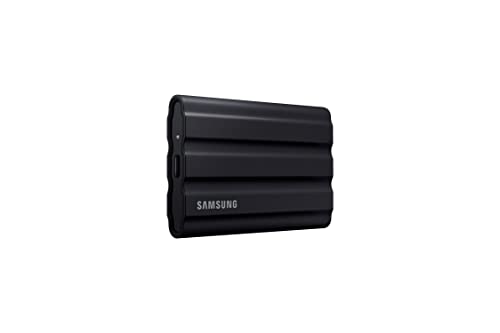SAMSUNG T7 Shield 2TB, Portable SSD, up-to 1050MB/s, USB 3.2 Gen2, Rugged,IP65 Water & Dust Resistant, for Photographers, Content Creators and Gaming, Extenal Solid State Drive (MU-PE2T0S/AM), Black