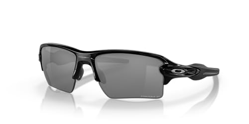 Oakley Men's Oo9188 Flak 2.0 XL Rectangular Sunglasses, Polished Black/Prizm Black Polarized, 59 mm