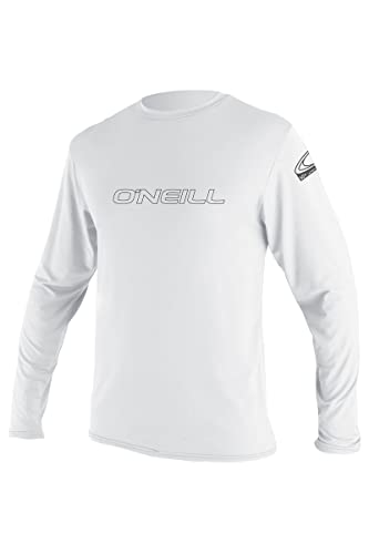 O' NEILL Men's Standard O'Neill Basic Skins UPF 50+ Long Sleeve Sun Shirt, White, Large