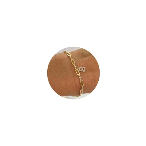 IEFWELL Initial Bracelet for Women - Gold Bracelet for Women, Gold Initial B Bracelet for Women | Dainty Gold Bracelet | Gold Jewelry for Women | Bracelets for Women Trendy | Cute Bracelets for Women