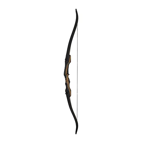 PSE Archery Night Hawk Traditional Takedown Recreational Shooting Recurve Bow, Right, 62'- 50