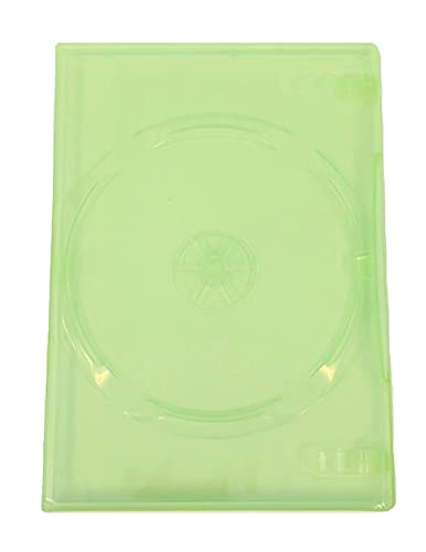 TodoMedia Standard 14mm Single (1-Disc Capacity) Green DVD Case for CD & DVD Discs, 14mm Green Color DVD Case with 1 Disc Capacity and Cover Art Sleeve (1-Piece)