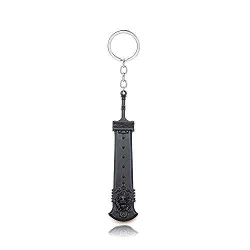 Gaweco NieR-Automata Robot Keychain Yorha's Weapon Keyring Pendant Exquisite Cosplay Accessories (B)