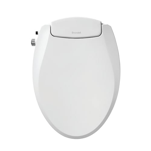 Brondell Bidet Toilet Seat Non-Electric Swash Ecoseat, Fits Elongated Toilets, White - Dual Nozzle System, Ambient Water Temperature - Bidet with Easy Installation