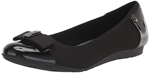 Anne Klein Women's Alive Ballet Flat, Black, 8.5