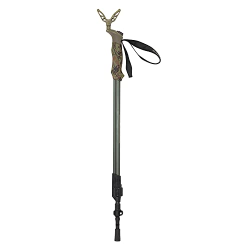 Allen Company Axial EZ-Stik Shooting Stick - Adjustable Rifle Rest - Monopod Shooting Sticks for Hunting, Shooting, and Scope Zeroing - Portable Shooting Rests for Rifles - Extends from 33'-61',Green