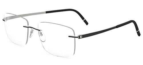 Silhouette Eyeglasses Momentum Chassis 5529 9010 Black Optical Frame 19x145