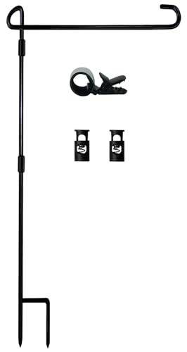 Garden Flag Pole Stand Holder,Akeydeco Garden Flags for Outside with Flag Stopper and Clip Waterproof Powder-Coated Paint for Flag Pole Holder for Outside House,Yard Flags for Outside
