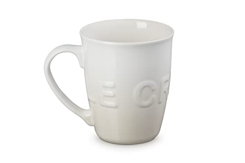 Le Creuset Stoneware 20 oz Extra-Large Logo Coffee Mug, Meringue