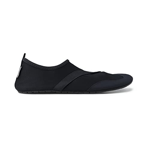 FITKICKS Men's Classic Active Footwear Water Shoes Foldable Shoes - Black/Black, Large