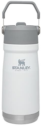 Stanley IceFlow Stainless Steel Water Jug with Straw, Vacuum Insulated Water Bottle for Home and Office, Reusable Tumbler with Straw Leak Resistant Flip, Polar, 17 OZ