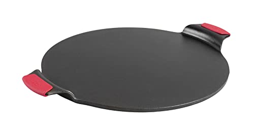 Lodge Cast Iron 15-Inch Pizza Pan with Silicone Grips