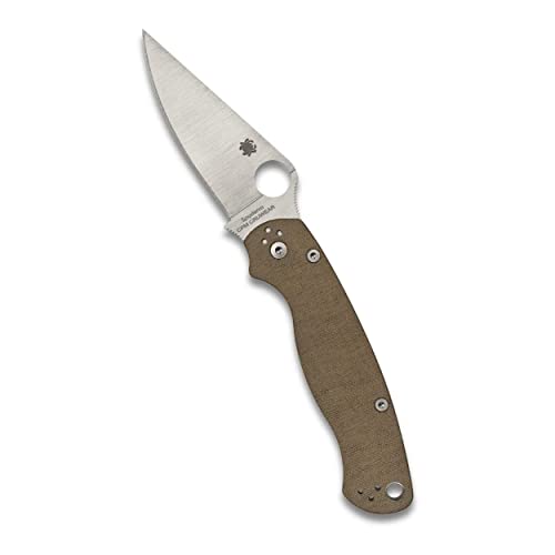 Spyderco Para Military 2 Signature Knife with 3.47' CPM Cru-Wear Steel Blade and Premium Micarta Handle - PlainEdge - C81MPCW2