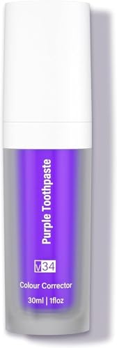 Purple Toothpaste for Teeth whitening, Purple Toothpaste, Purple Teeth Whitening, Tooth Stain Removal, Teeth Whitening Booster, Tooth Colour Corrector