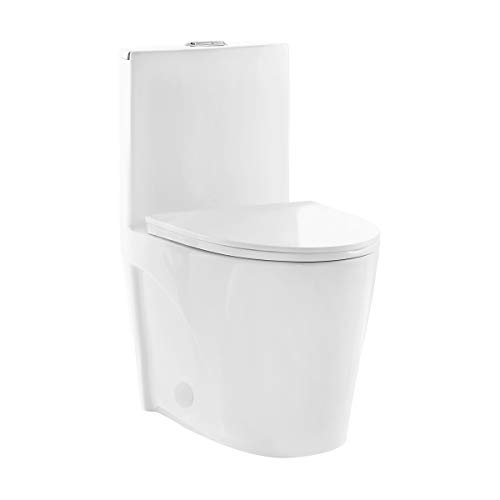 Swiss Madison Well Made Forever SM-1T254 St. Tropez One Piece Toilet, 26.6 x 15 x 31 inches, Glossy White