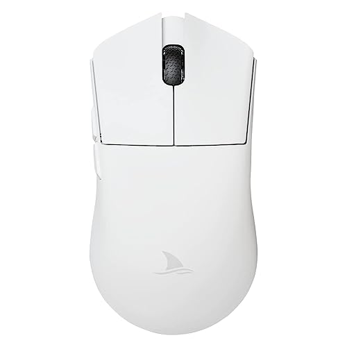 JSJT Darmoshark M3 Wireless Gaming Mouse Tri-Mode 2.4G/USB-C/BT5.0 Mouse Up to 26000DPI PAW3395 Optical Sensor PC Gaming Mice 8 Programmable Button Computer Mouse Rechargeable-White