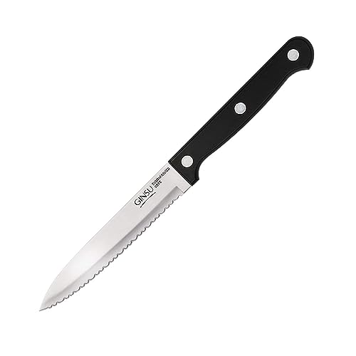 GINSU Kiso 4.5' Utility Knife, Black - Dishwasher Safe and Always Sharp
