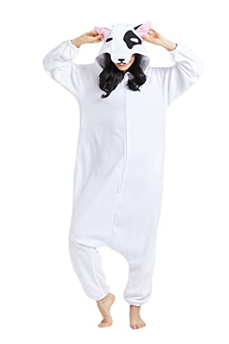 DELEY Unisex Animal bull Terrier Dog Onesie, Adult Halloween Costumes Cosplay Pajamas Warm Sleepwear Homewear