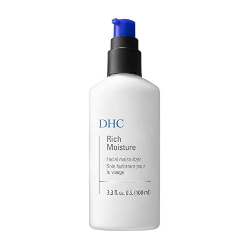 DHC Rich Moisture, Lightweight Facial Moisturizer, Dry Skin, Hydrating, Fragrance and Colorant Free, Ideal for dry dehydrated and sensitive skin, 3.3 fl. oz.