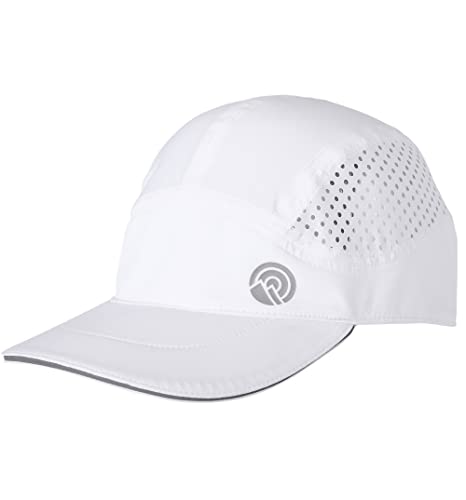 OutdoorEssentials Running Caps for Men - Running Hats for Women - Jogging Cap - Gym Hats - Tennis Cap - UPF Hat White
