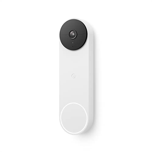 Google Nest Doorbell (Battery) - Wireless Doorbell Camera - Video Doorbell - Snow -1 Count (Pack of 1), 960x1280p, Motion Only