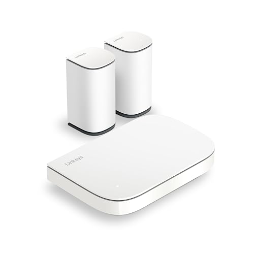 Linksys Multi-gig Micro Mesh WiFi 6 System | Connect 100+ Devices | Up to 5,000 Sq Ft | Speeds of up to 3.0 Gbps | 3Pk | No App Required | 2024 Release